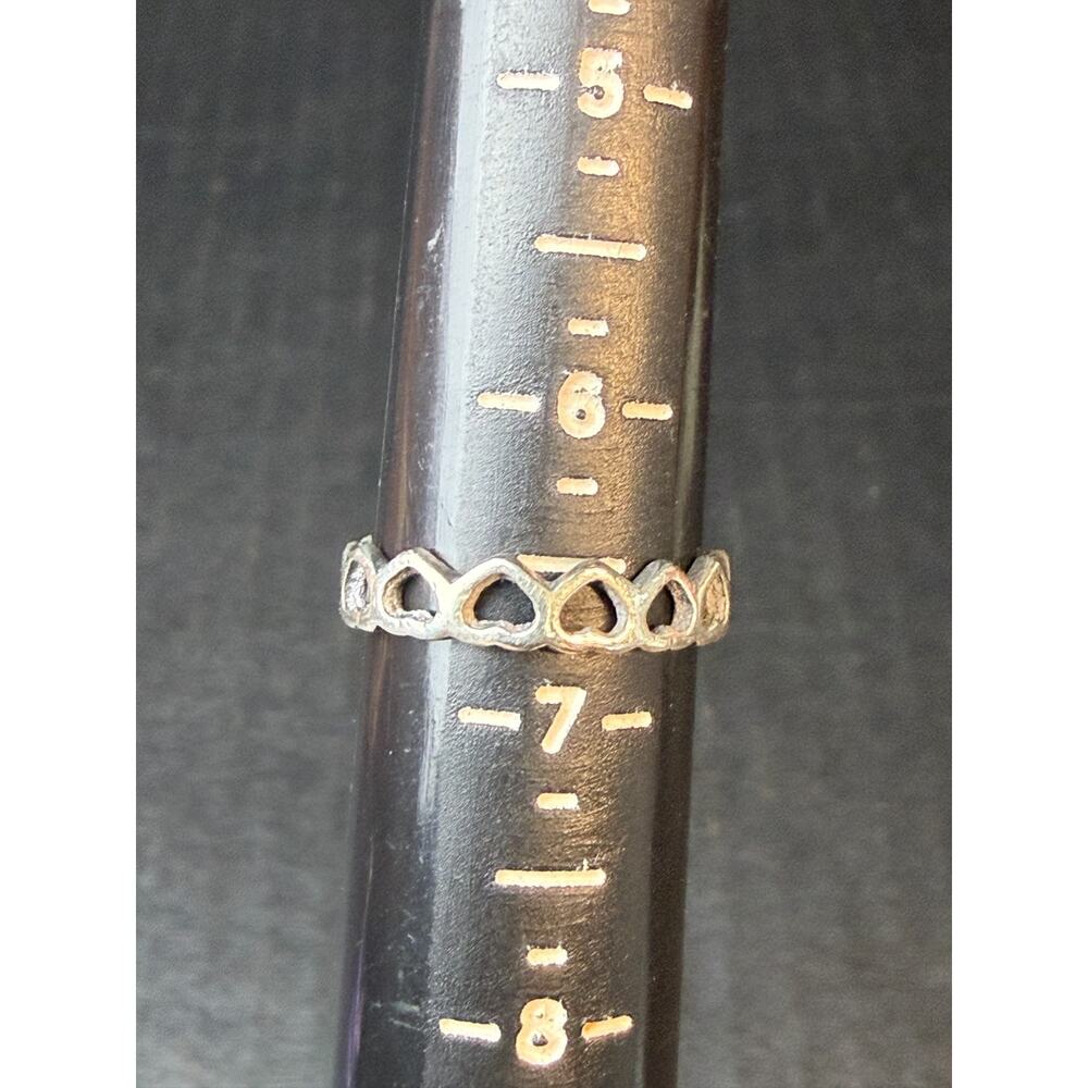 James Avery Sterling Tiny Hearts Band Ring Size 6.5-6.75 - Picture 5 of 7